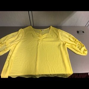 MAKE OFFER! cato 22/24 yellow v neck blouse